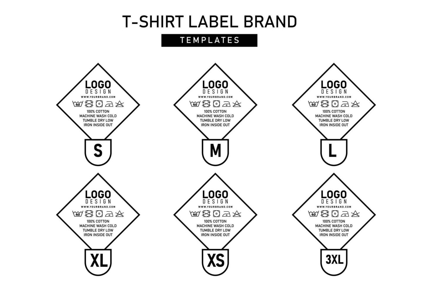 Clothing label templates design vector