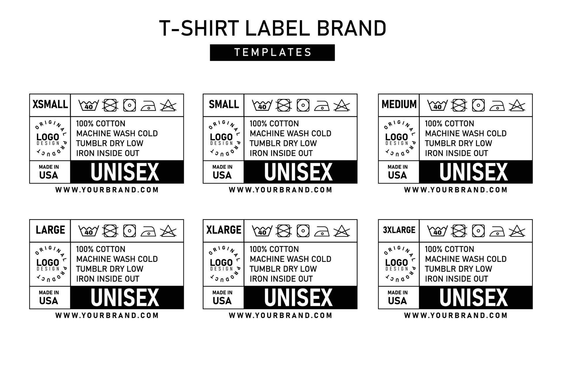 Clothing label templates design 21736921 Vector Art at Vecteezy