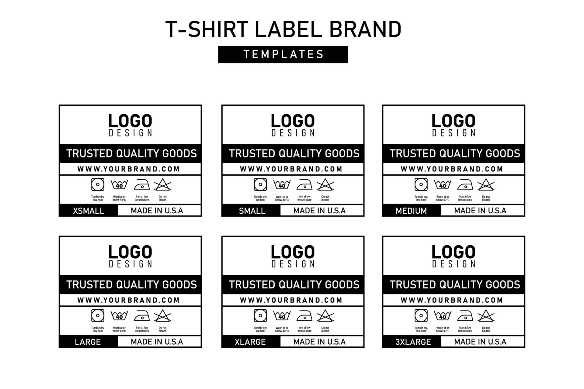 Clothing label templates design 21736922 Vector Art at Vecteezy