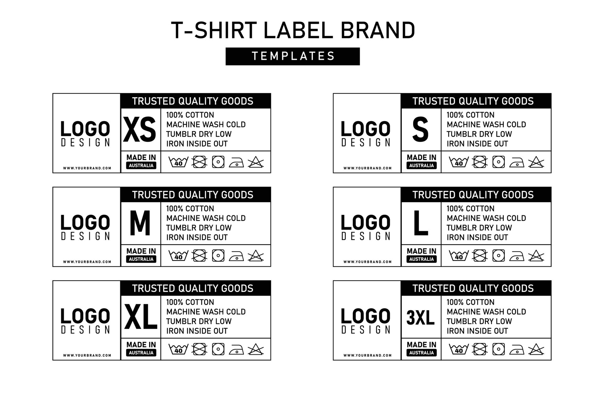 Clothing label templates design 21736923 Vector Art at Vecteezy