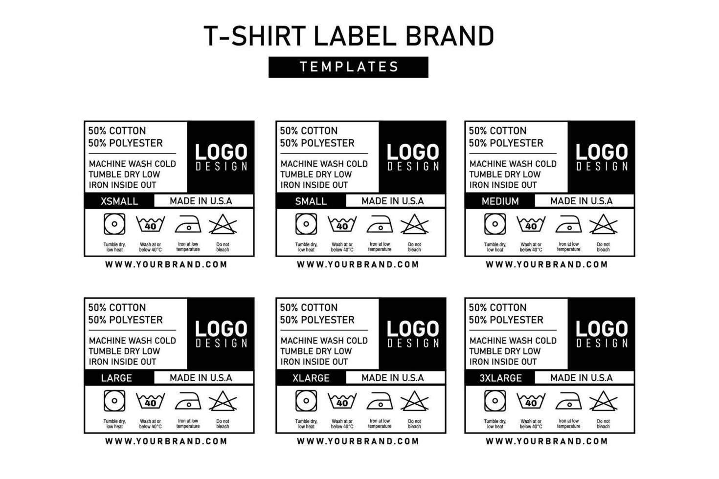 Clothing label templates design vector