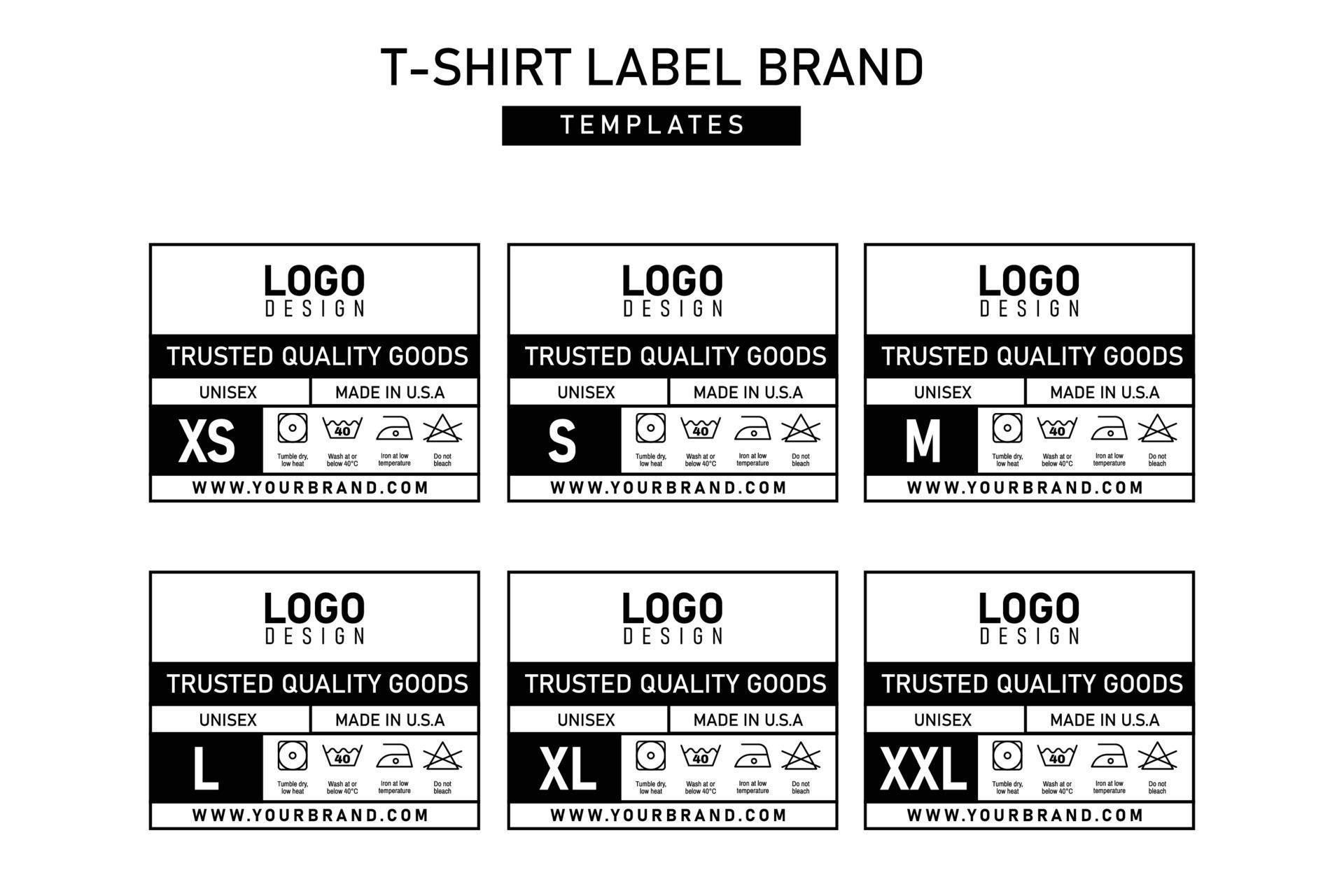 Clothing label templates design 21736928 Vector Art at Vecteezy