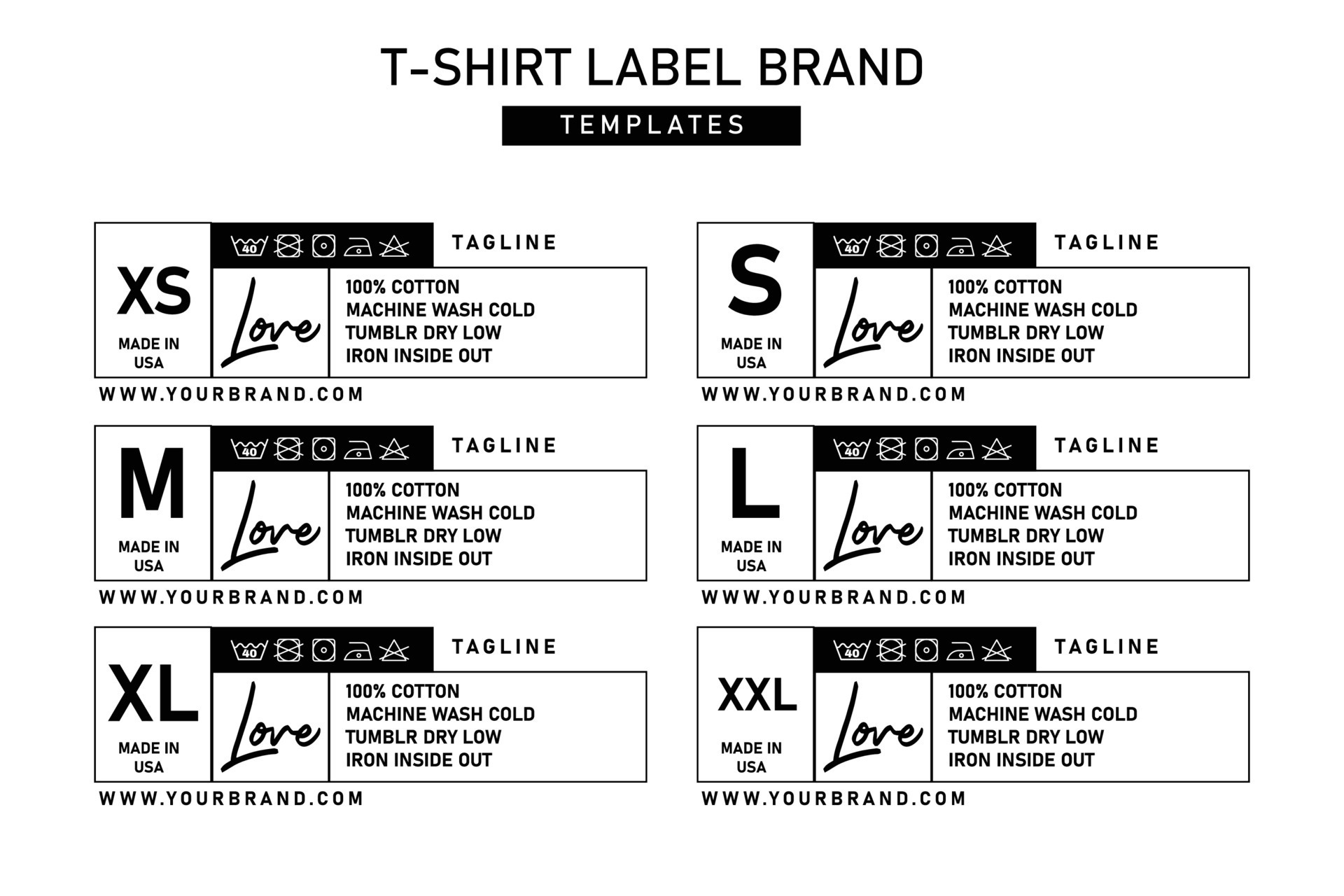 Clothing label templates design 21736929 Vector Art at Vecteezy