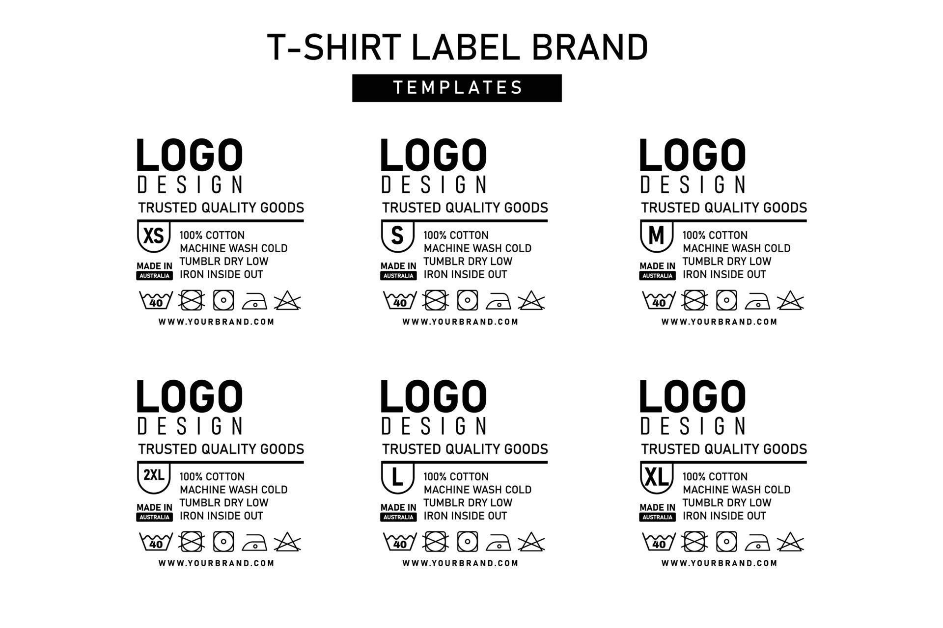 Clothing label templates design 21736931 Vector Art at Vecteezy