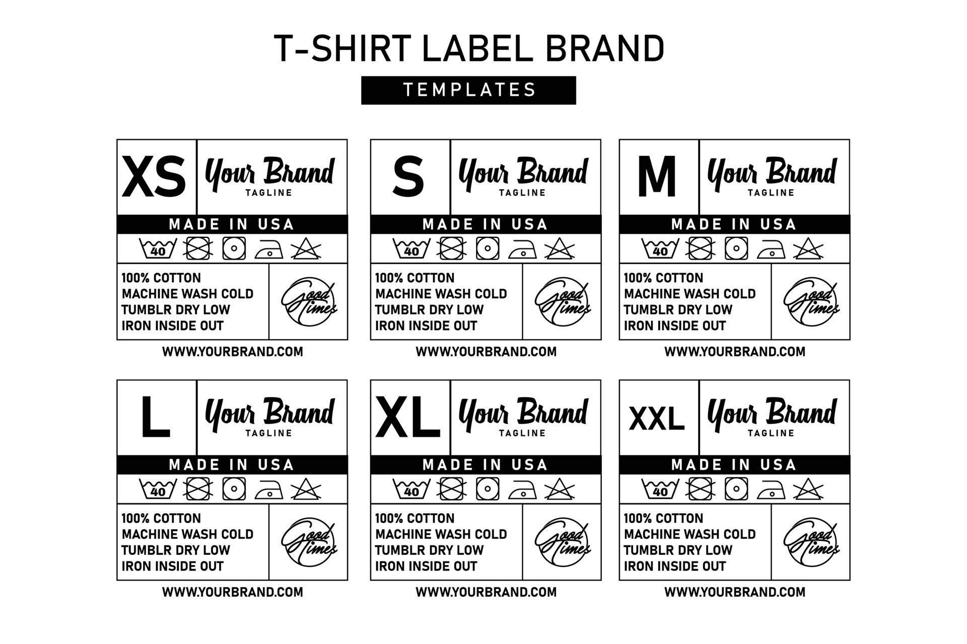 Clothing label templates design 21736933 Vector Art at Vecteezy