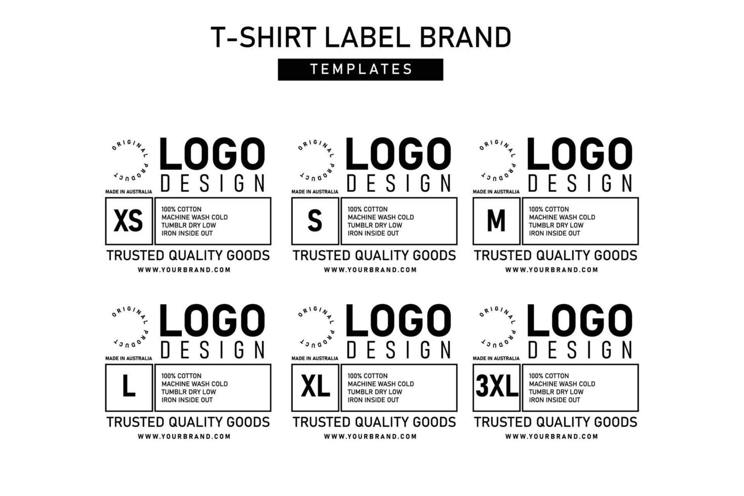 Clothing label templates design vector