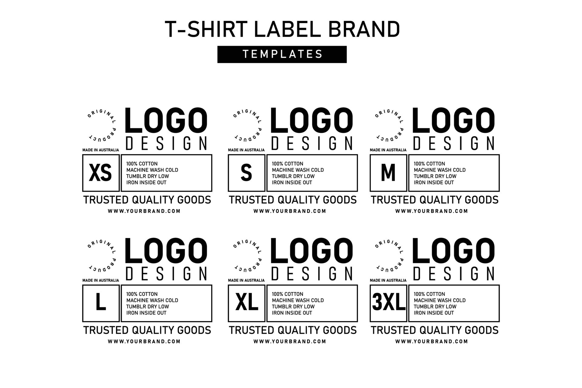 Clothing label templates design 21736934 Vector Art at Vecteezy