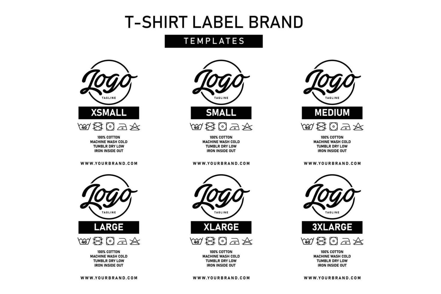 Clothing label templates design vector