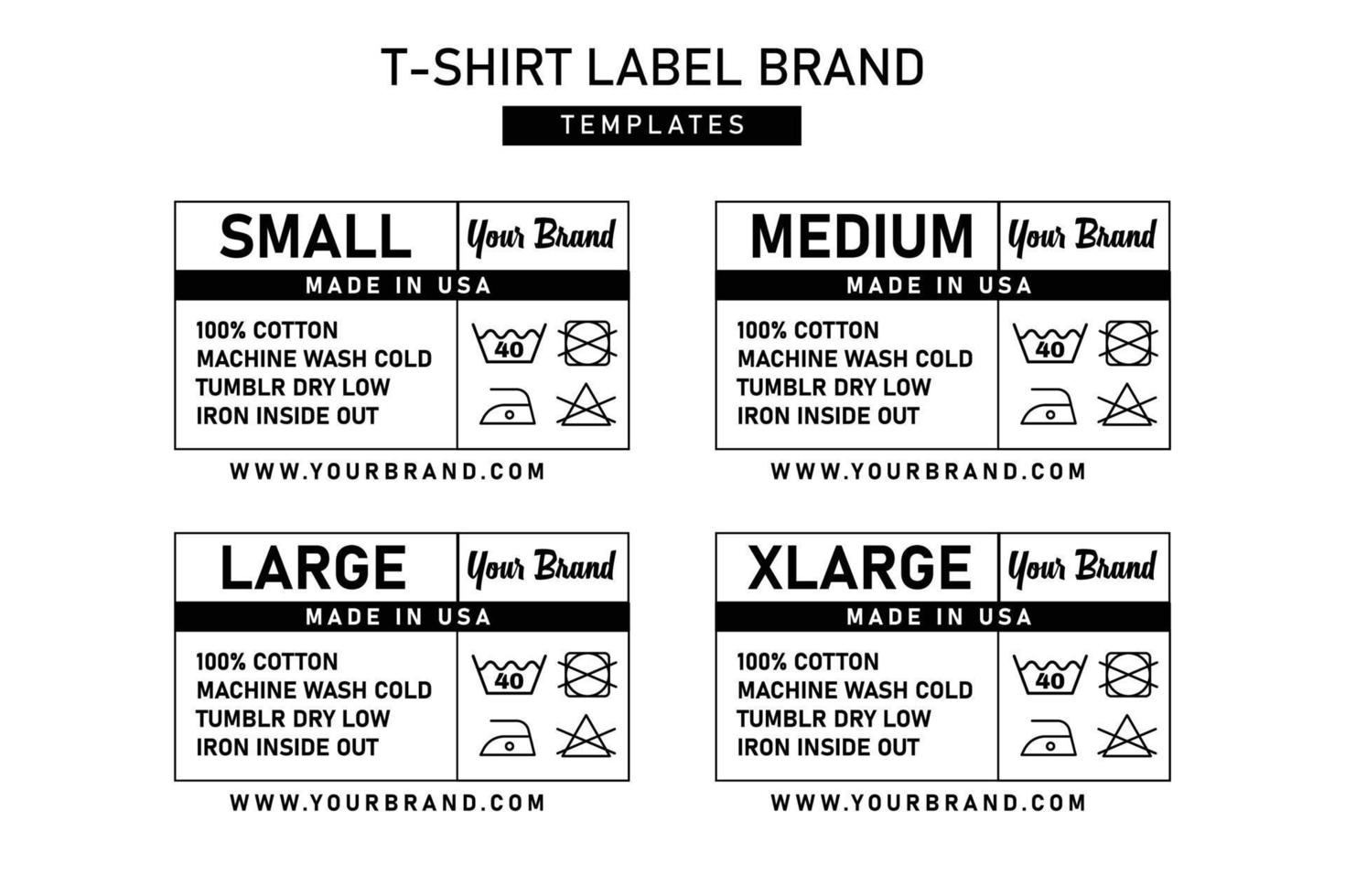 Clothing label templates design vector