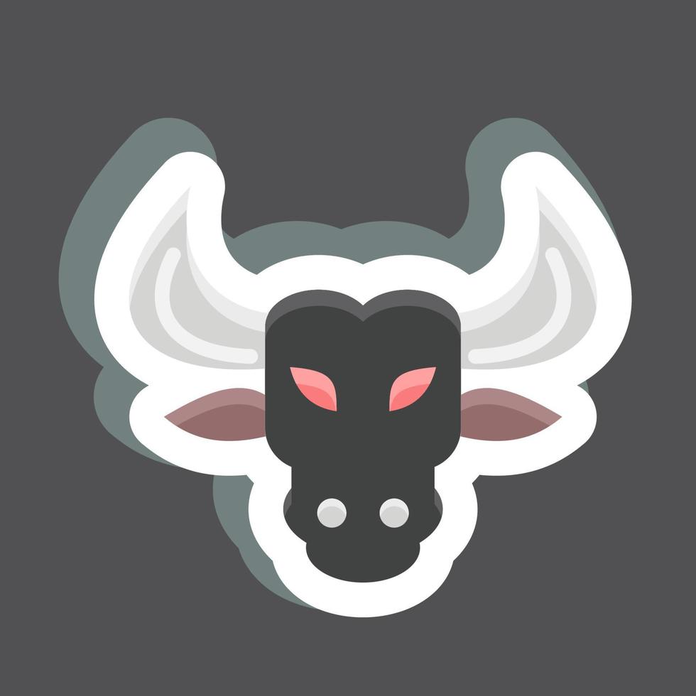 Icon Bull. related to Animal Head symbol. simple design editable. simple illustration vector