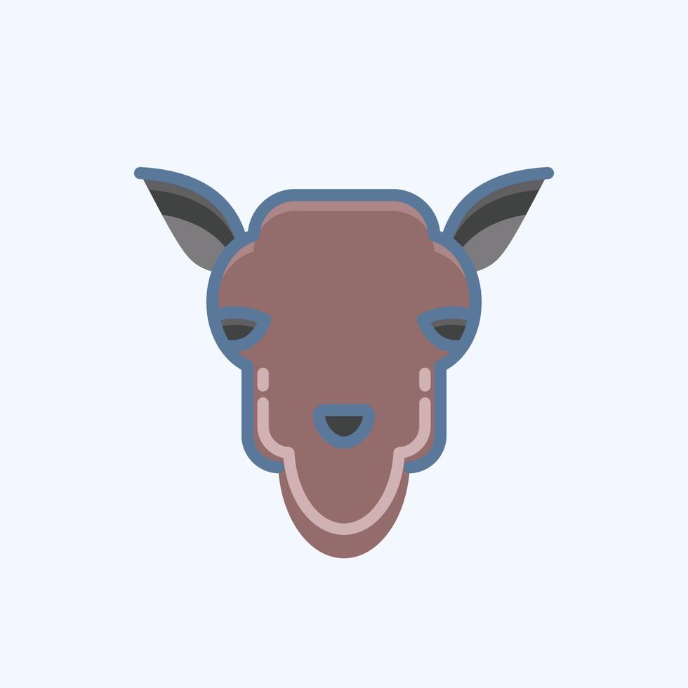 Icon Camel. related to Animal Head symbol. simple design editable. simple illustration vector