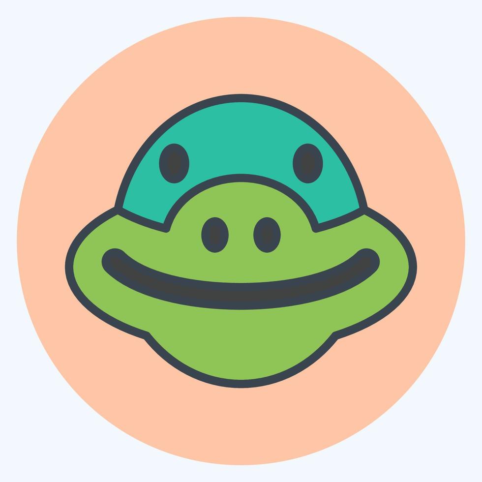 Icon Turtle. related to Animal Head symbol. simple design editable. simple illustration vector