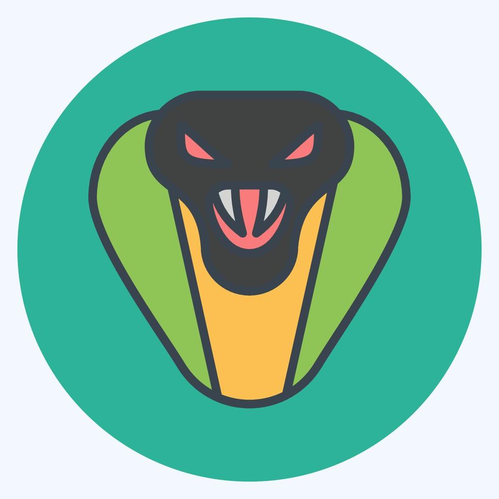 Icon Cobra. related to Animal Head symbol. simple design editable. simple illustration vector