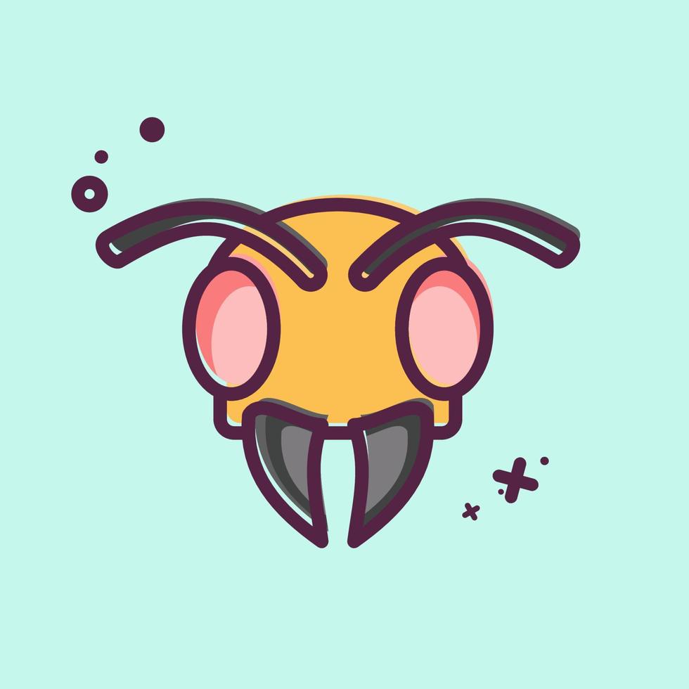 Icon Bee. related to Animal Head symbol. simple design editable. simple illustration vector