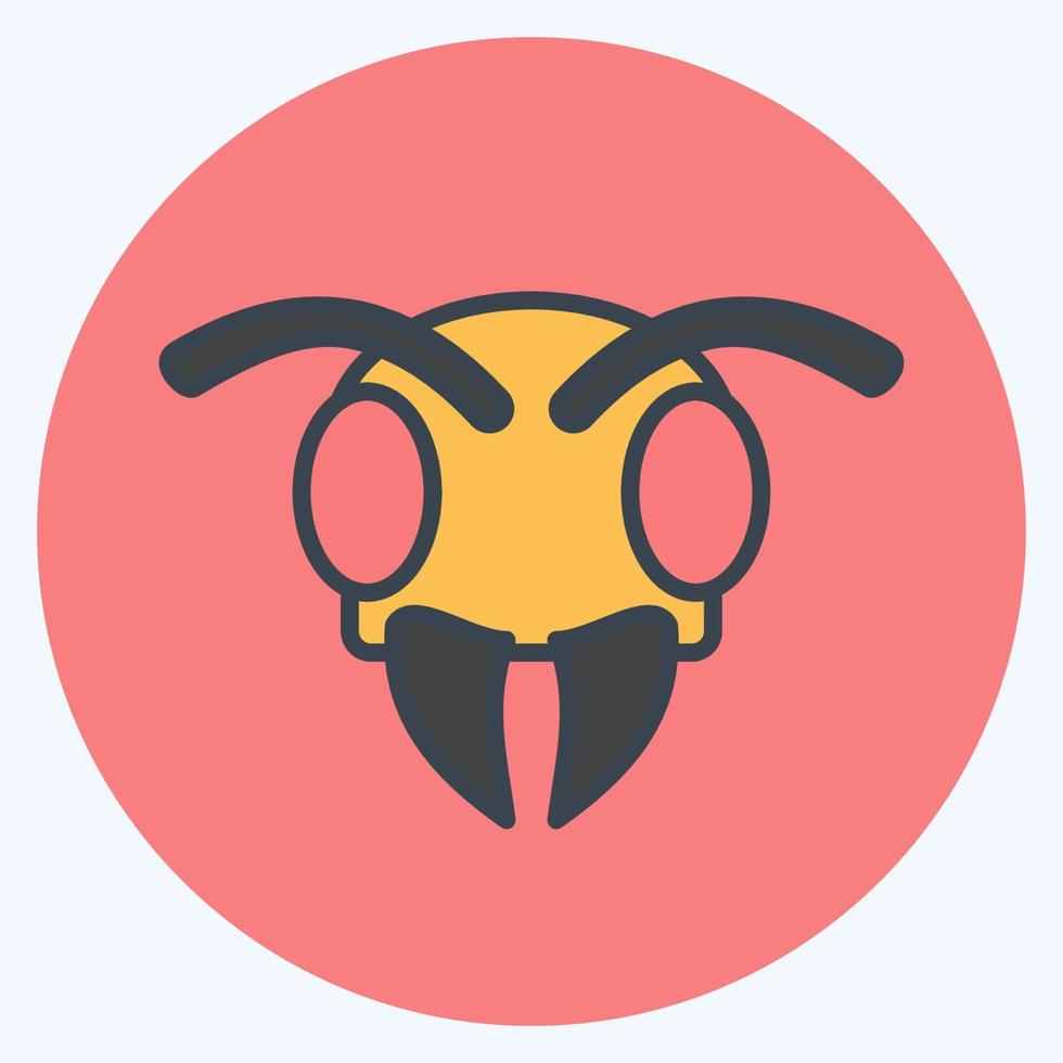 Icon Bee. related to Animal Head symbol. simple design editable. simple illustration vector