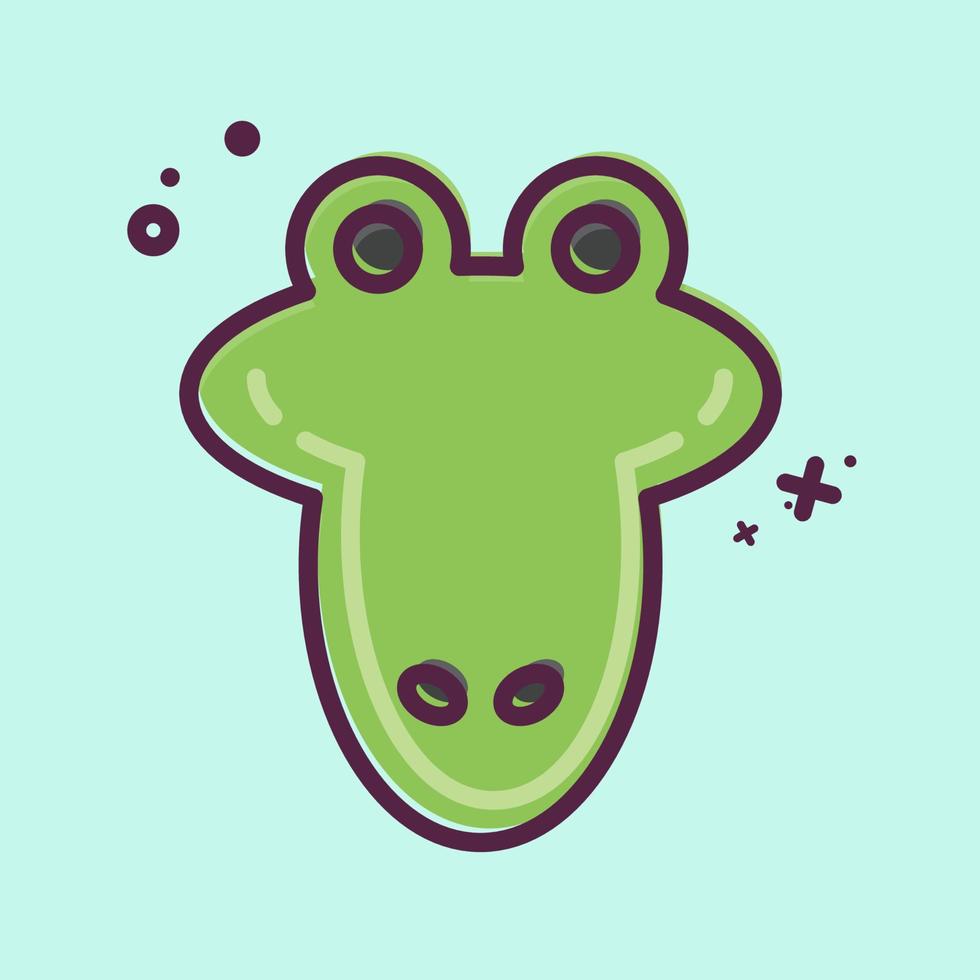 Icon Alligator. related to Animal Head symbol. simple design editable. simple illustration vector