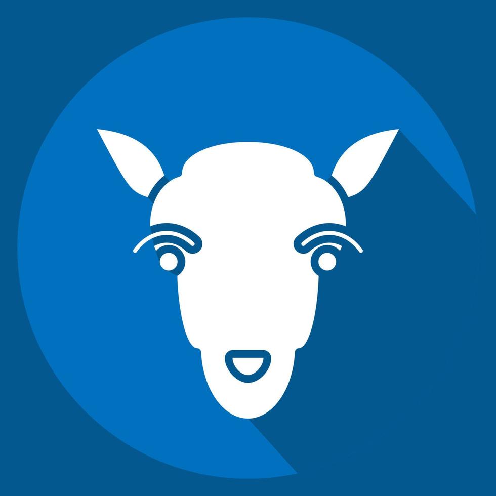 Icon Lamb. related to Animal Head symbol. simple design editable. simple illustration vector