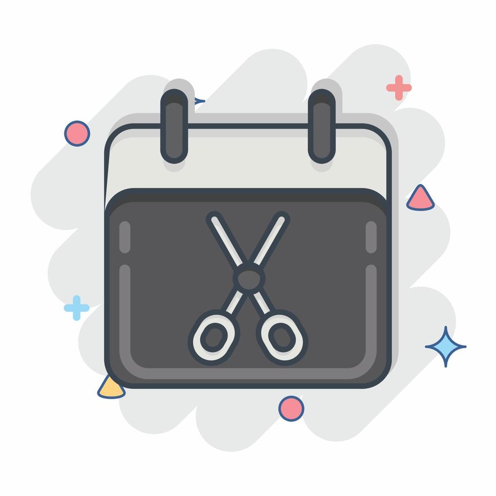 Icon Appointment. related to Barbershop symbol. Beauty Saloon. simple illustration vector