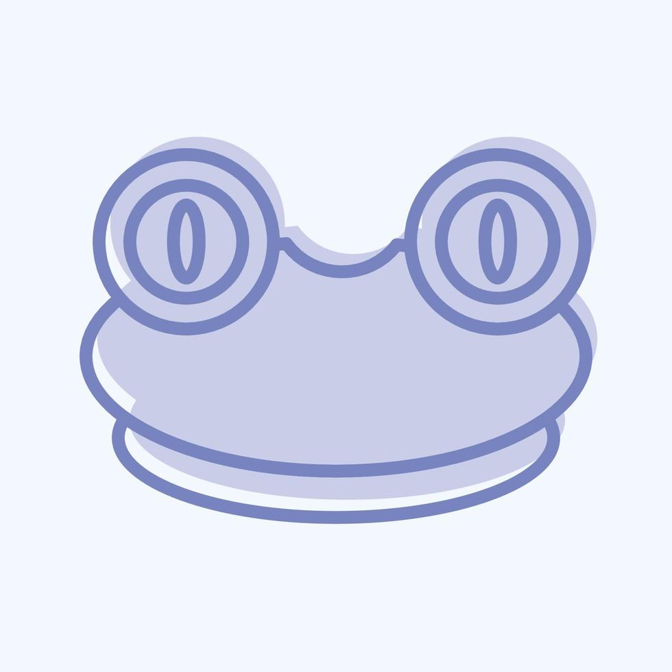 Icon Frog. related to Animal Head symbol. simple design editable. simple illustration vector