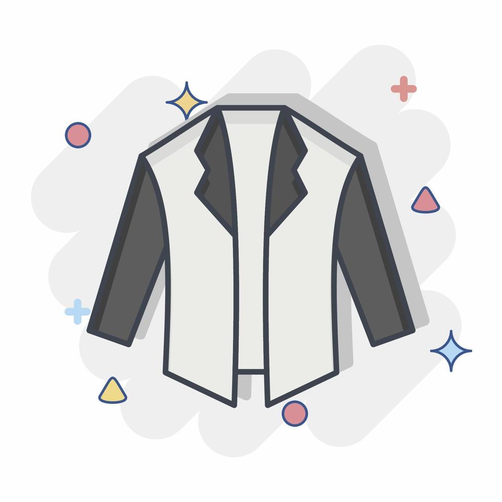 Icon Jacket. related to Black Friday symbol. shopping. simple illustration vector