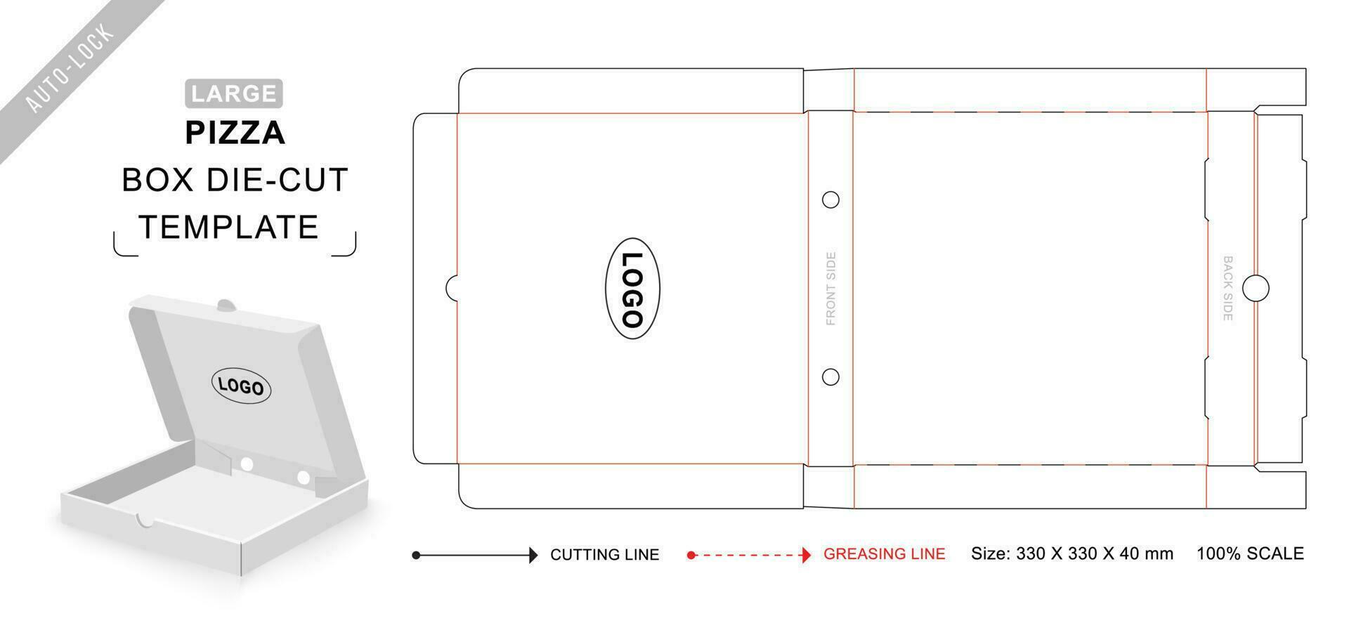 Large pizza box die cut template 21737039 Vector Art at Vecteezy Large pizza box die cut template 21737039 Vector Art at Vecteezy