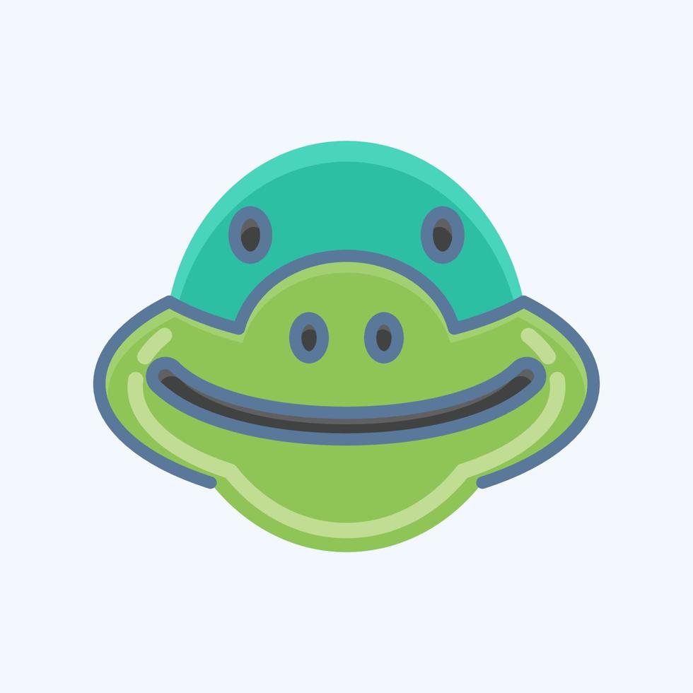 Icon Turtle. related to Animal Head symbol. simple design editable. simple illustration vector