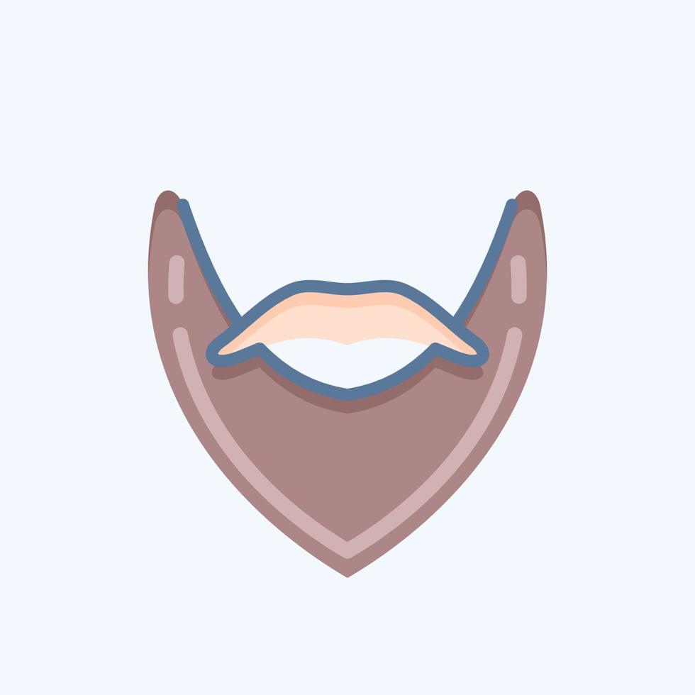 Icon Beard. related to Barbershop symbol. Beauty Saloon. simple illustration vector