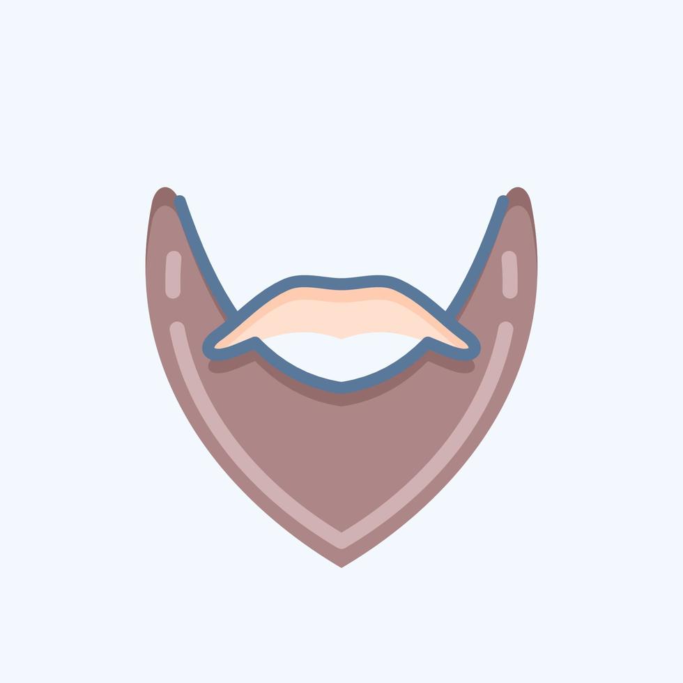 Icon Beard. related to Barbershop symbol. Beauty Saloon. simple illustration vector