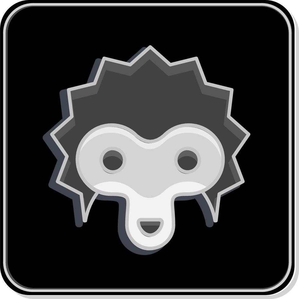 Icon hedgehog. related to Animal Head symbol. simple design editable. simple illustration vector