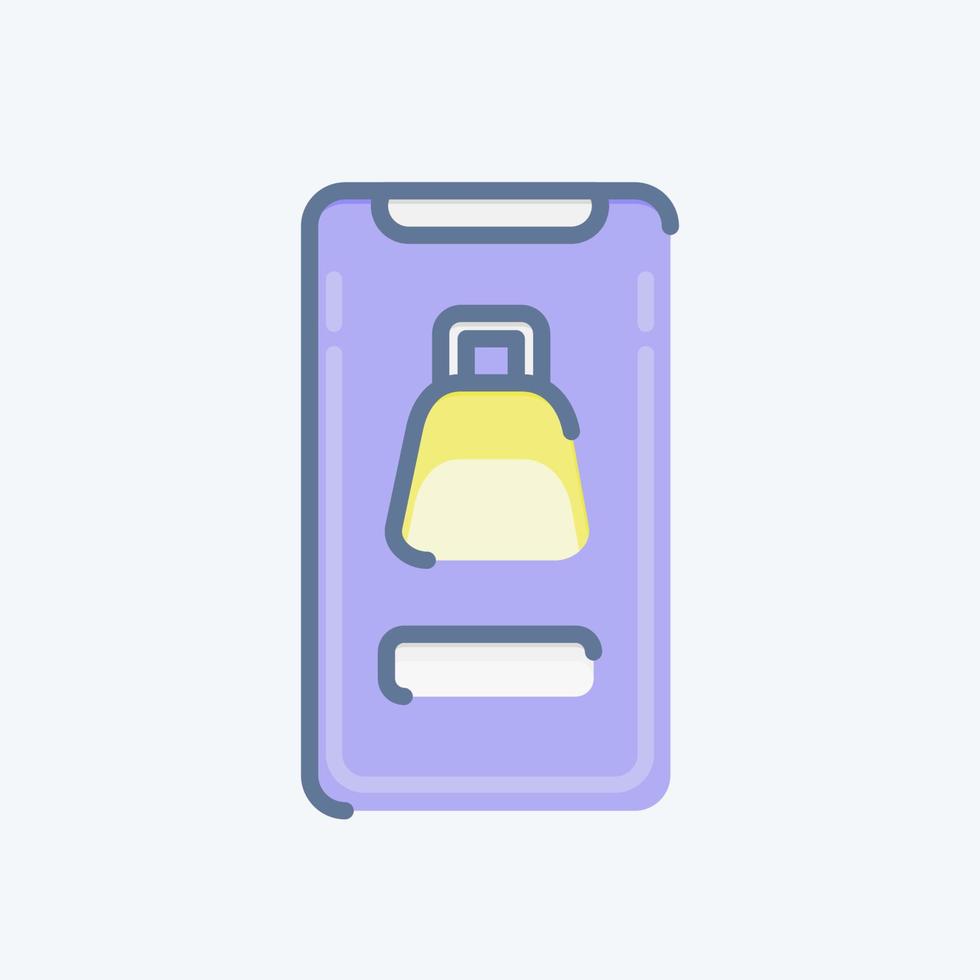 Icon Online Shop. related to Black Friday symbol. shopping. simple illustration vector