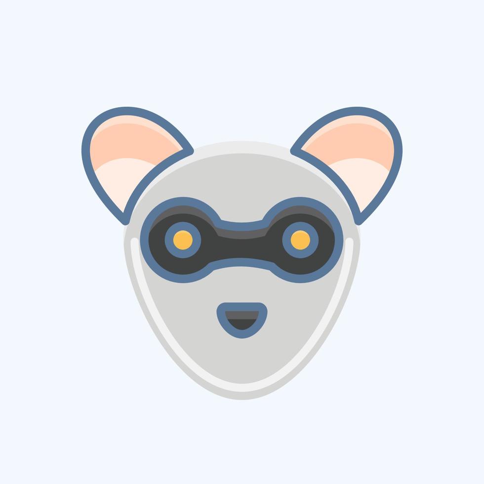 Icon Ferret. related to Animal Head symbol. simple design editable. simple illustration vector