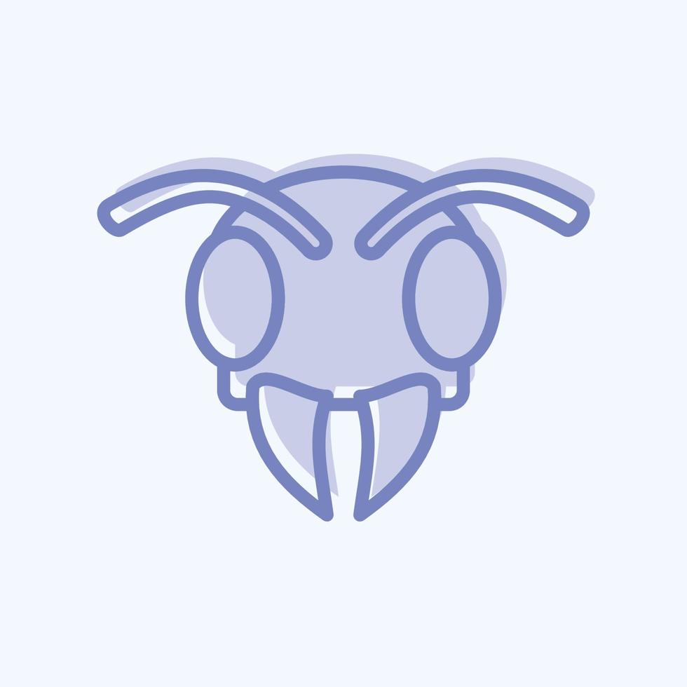 Icon Bee. related to Animal Head symbol. simple design editable. simple illustration vector