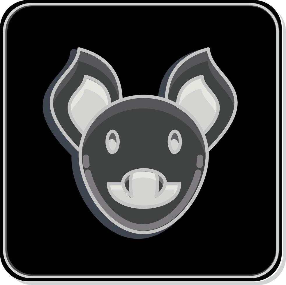 Icon Bat. related to Animal Head symbol. simple design editable. simple illustration vector