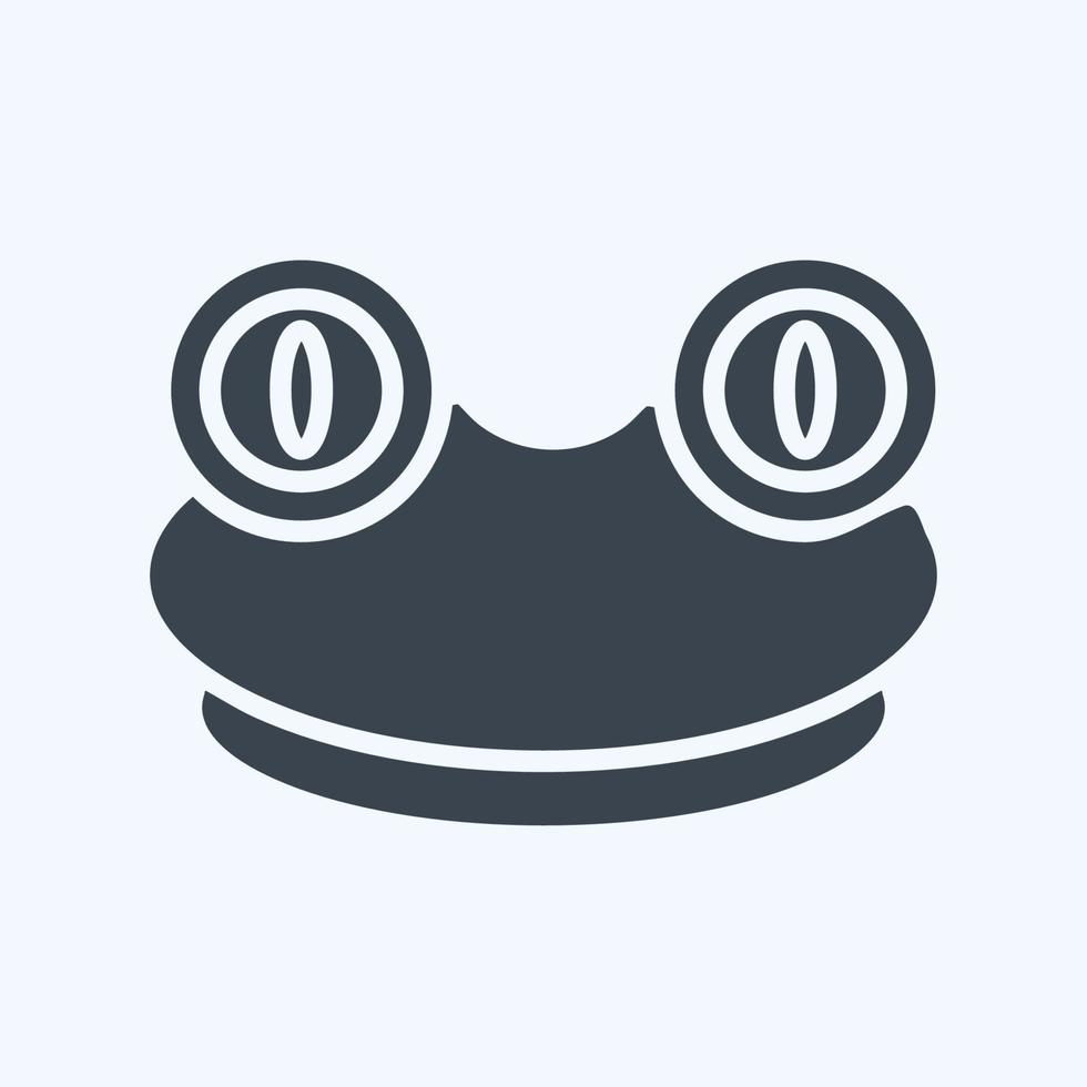 Icon Frog. related to Animal Head symbol. simple design editable. simple illustration vector