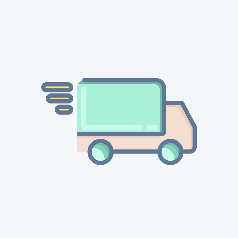 Icon Fast Delivery. related to Black Friday symbol. shopping. simple illustration vector