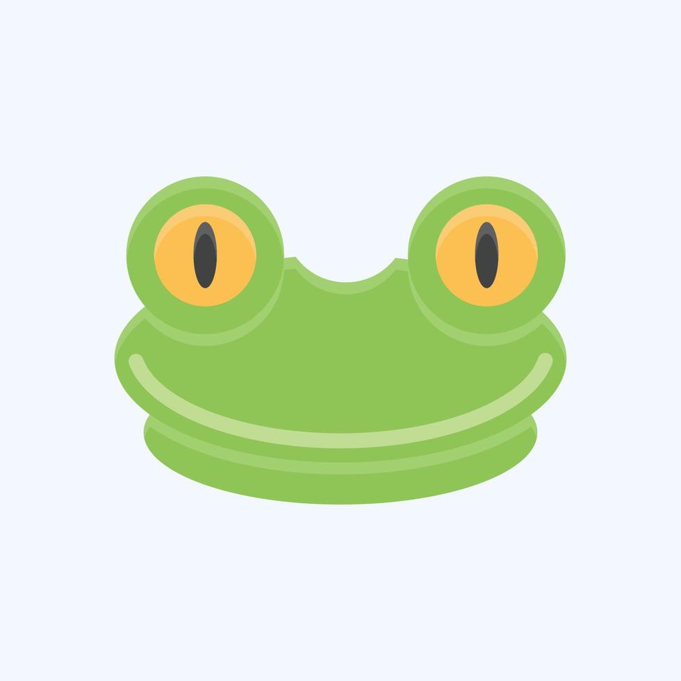 Icon Frog. related to Animal Head symbol. simple design editable. simple illustration vector