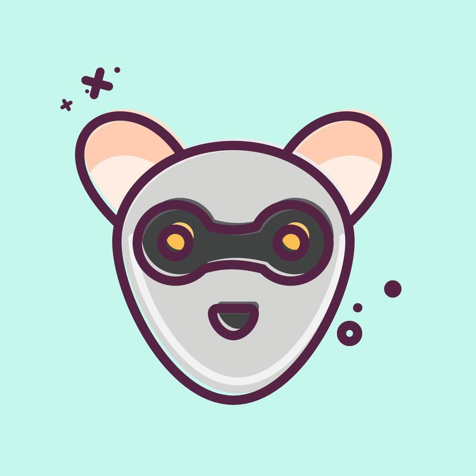 Icon Ferret. related to Animal Head symbol. simple design editable. simple illustration vector