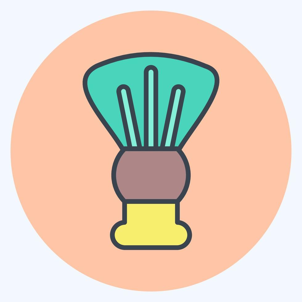 Icon Shaving Brush. related to Barbershop symbol. Beauty Saloon. simple illustration vector