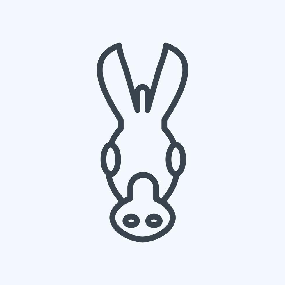 Icon Donkey. related to Animal Head symbol. simple design editable. simple illustration vector