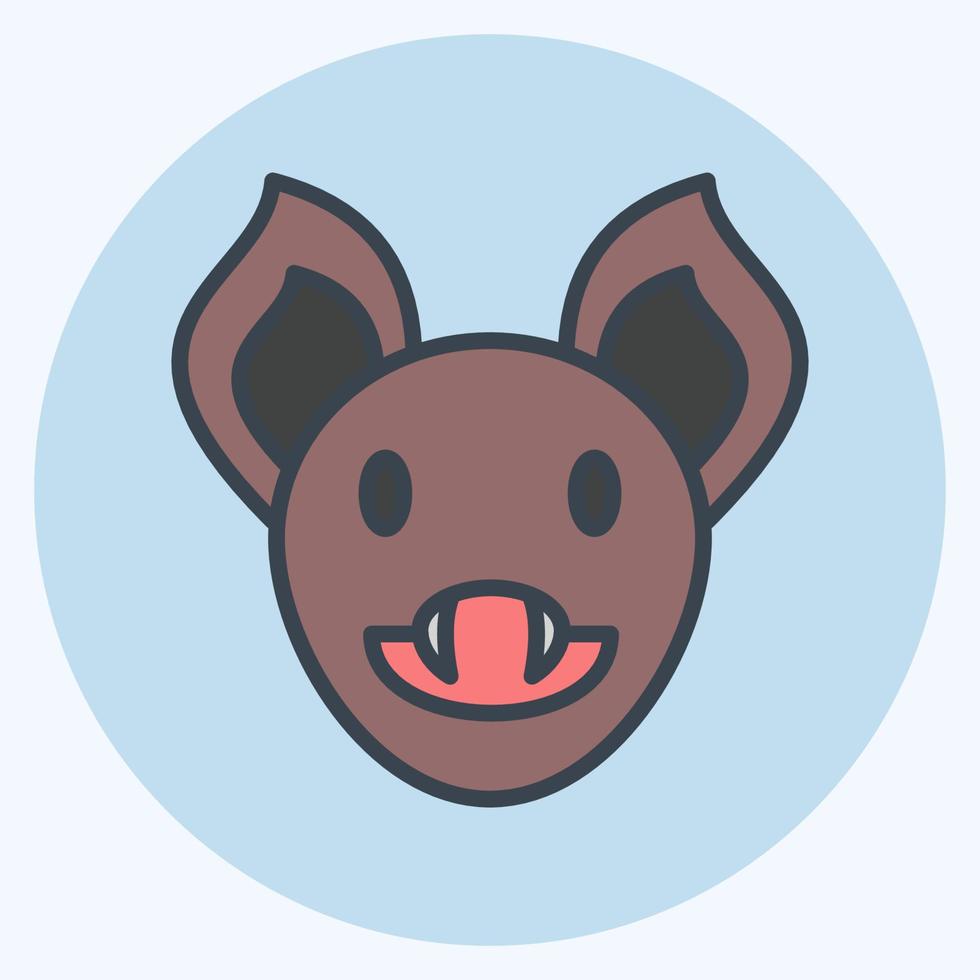 Icon Bat. related to Animal Head symbol. simple design editable. simple illustration vector