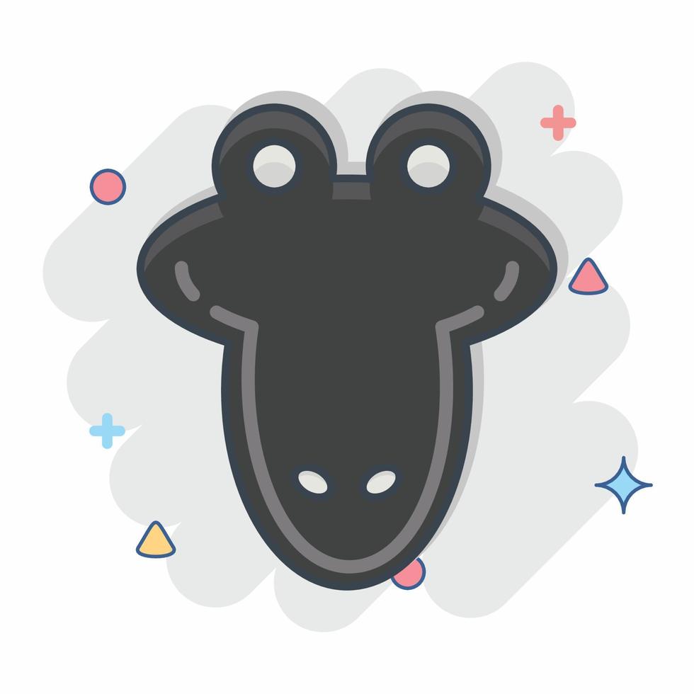 Icon Alligator. related to Animal Head symbol. simple design editable. simple illustration vector