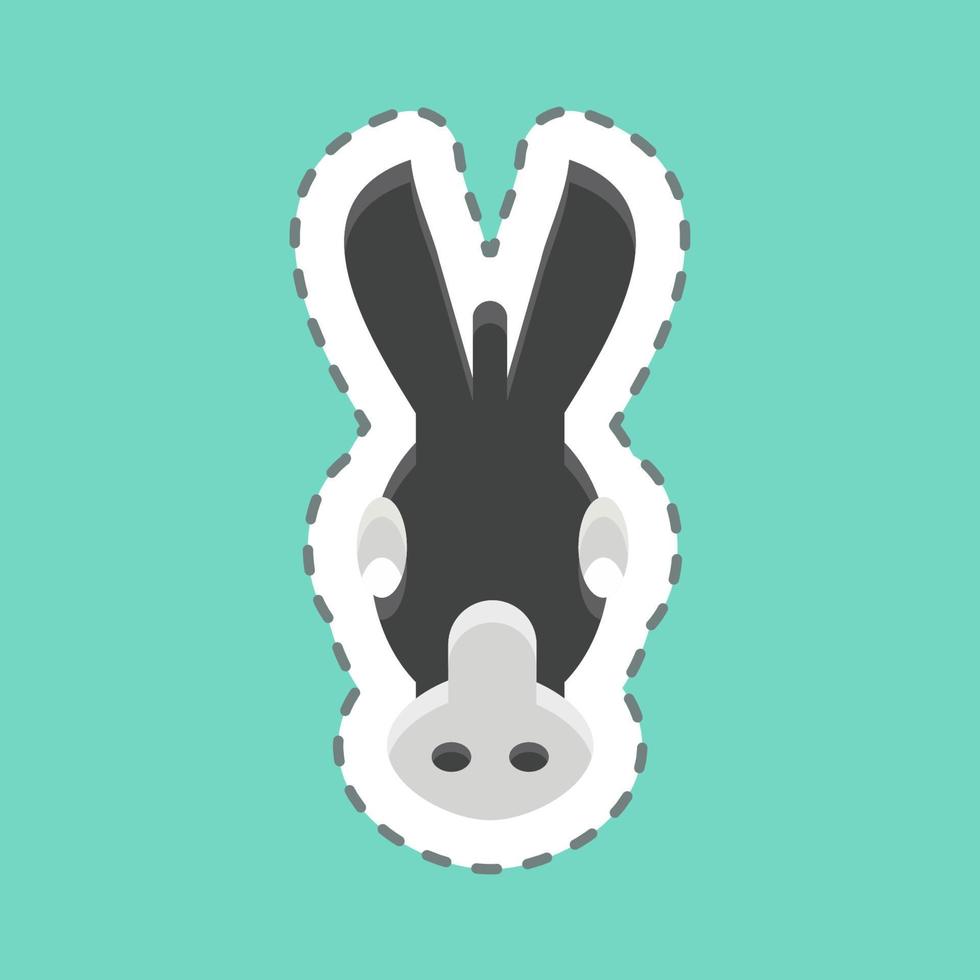 Icon Donkey. related to Animal Head symbol. simple design editable. simple illustration vector