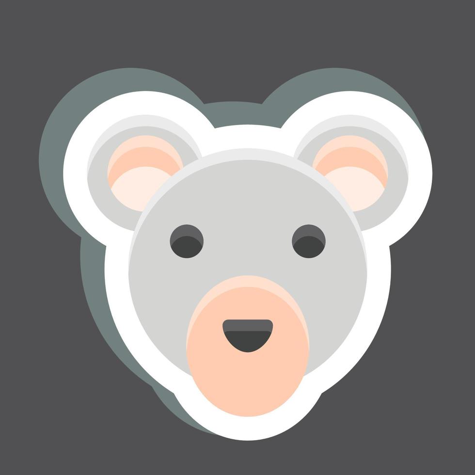 Icon Snow Bear. related to Animal Head symbol. simple design editable. simple illustration vector