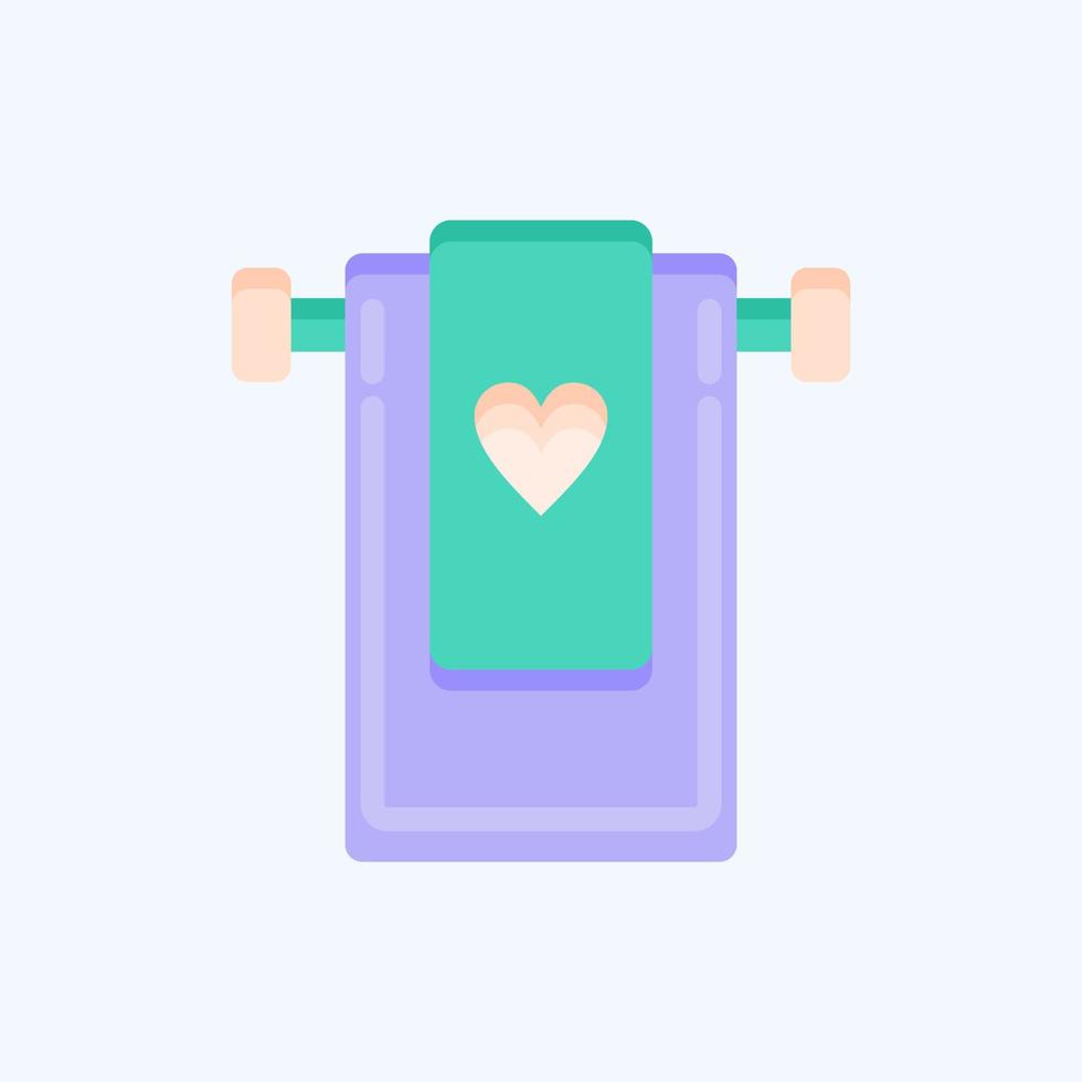 Icon Towel. related to Barbershop symbol. Beauty Saloon. simple illustration vector
