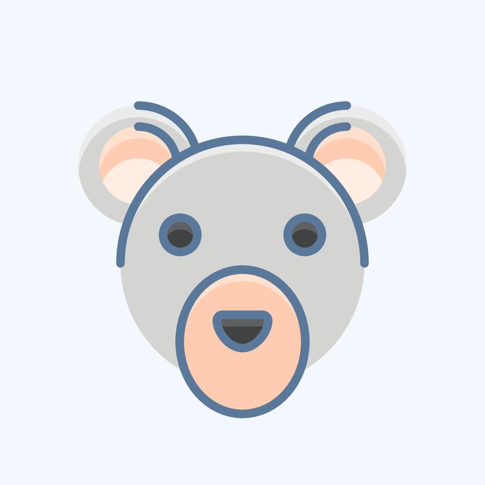 Icon Snow Bear. related to Animal Head symbol. simple design editable. simple illustration vector