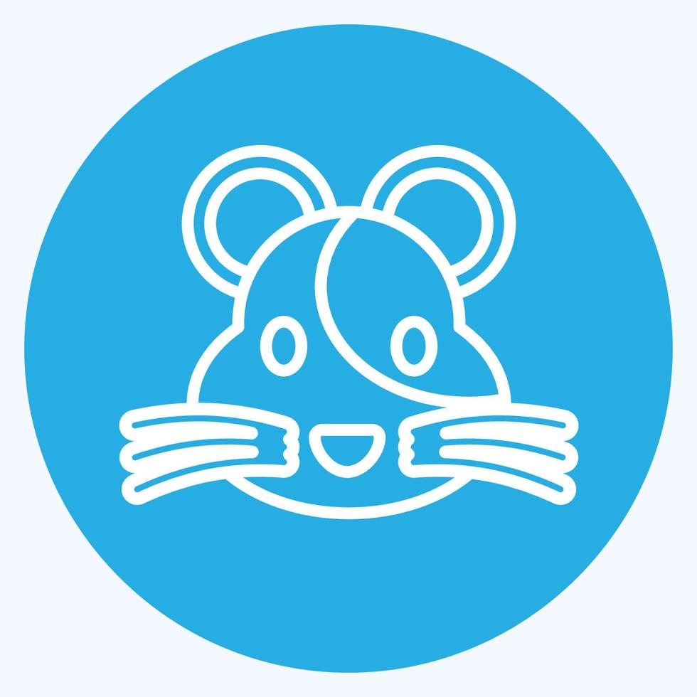 Icon Hamster. related to Animal Head symbol. simple design editable. simple illustration vector