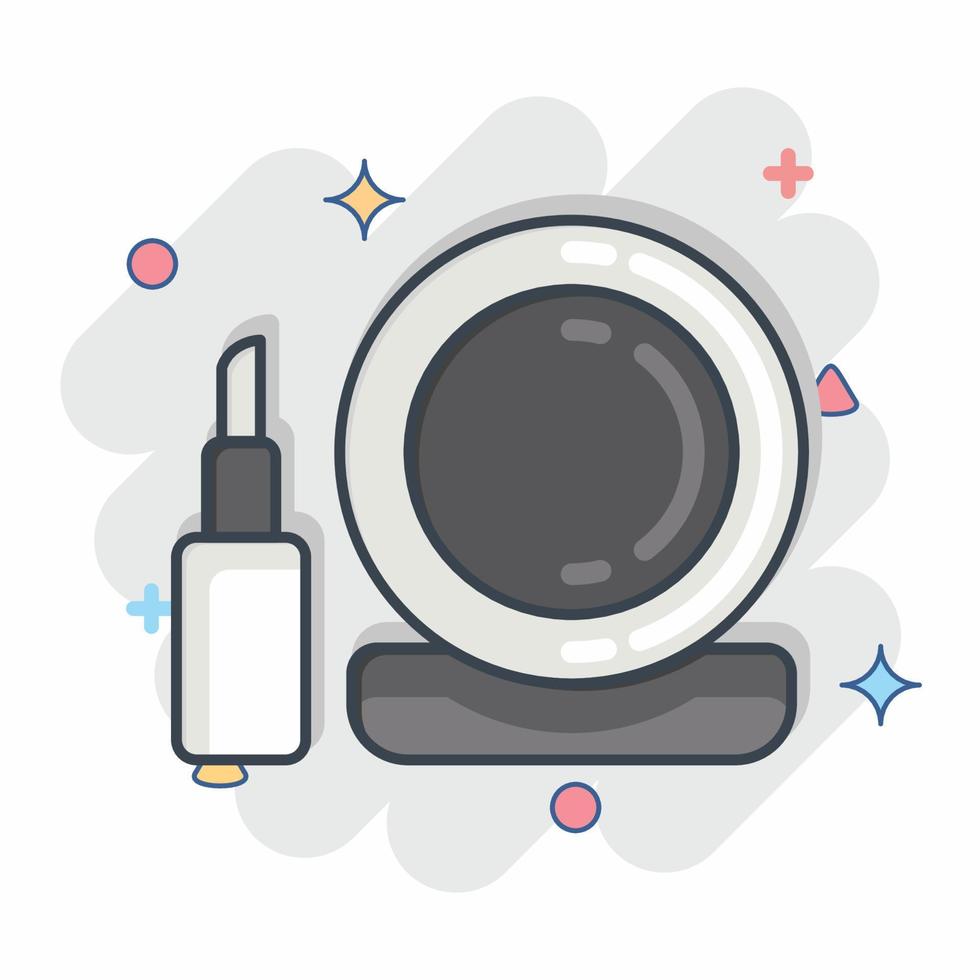 Icon Makeup. related to Barbershop symbol. Beauty Saloon. simple illustration vector