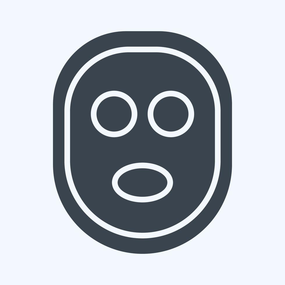 Icon Facial Mask. related to Barbershop symbol. Beauty Saloon. simple illustration vector