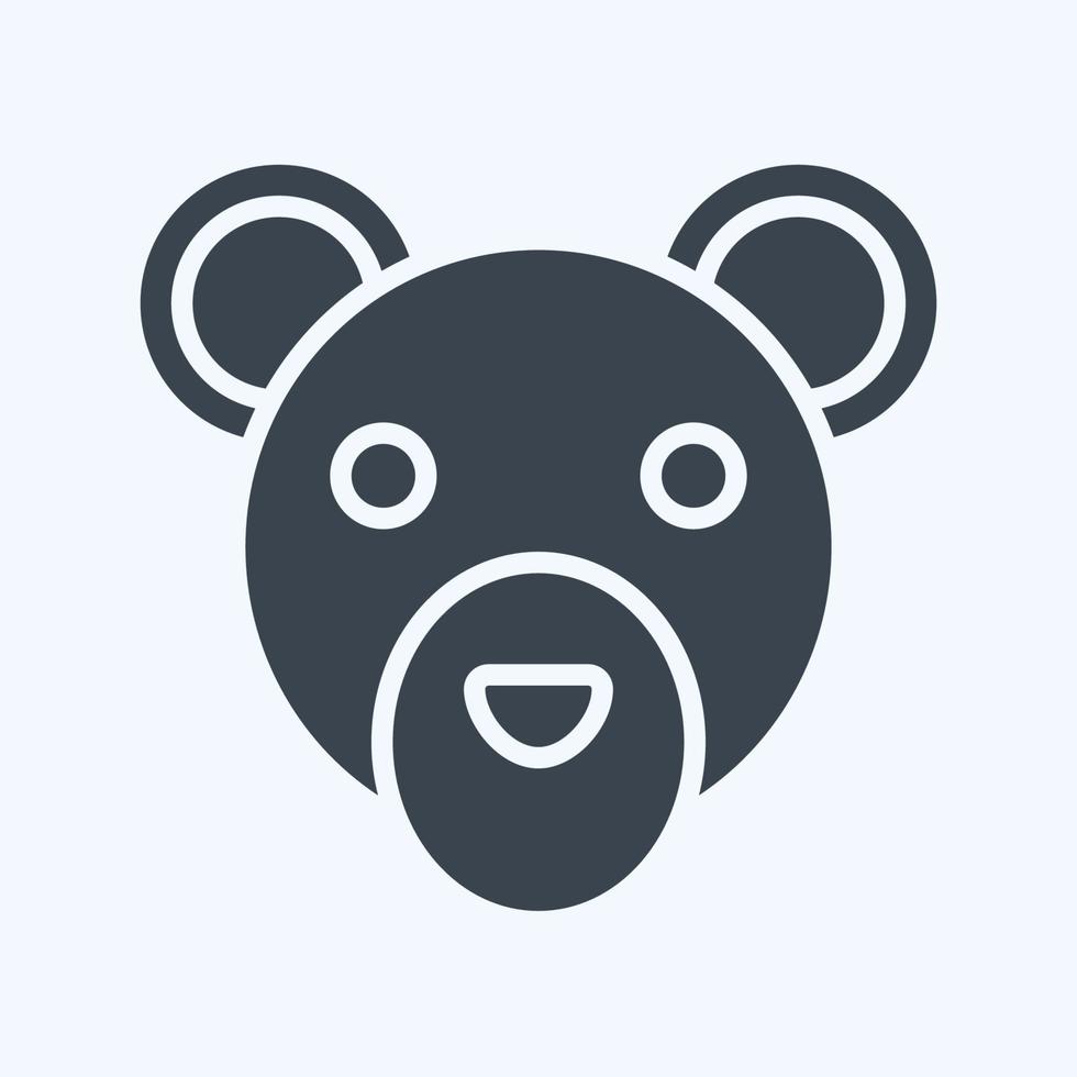 icono nieve oso. relacionado a animal cabeza símbolo. sencillo diseño editable. sencillo ilustración vector