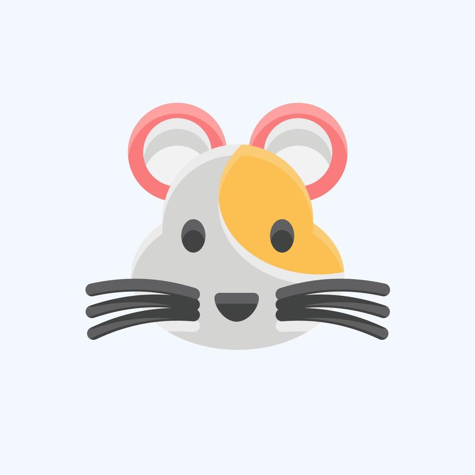 Icon Hamster. related to Animal Head symbol. simple design editable. simple illustration vector